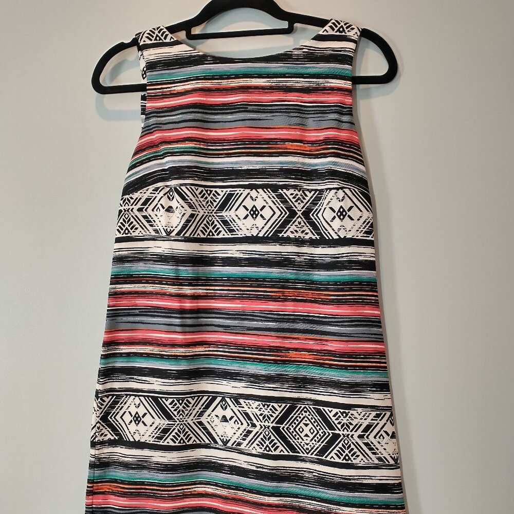 NWOT AB Studio Geometric Tribal Print Dress Size 8